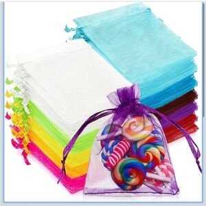 (SOLD) 110 Pcs Mesh Organza Drawstring Gift Bags Sachet Pouches Jewelry Gift